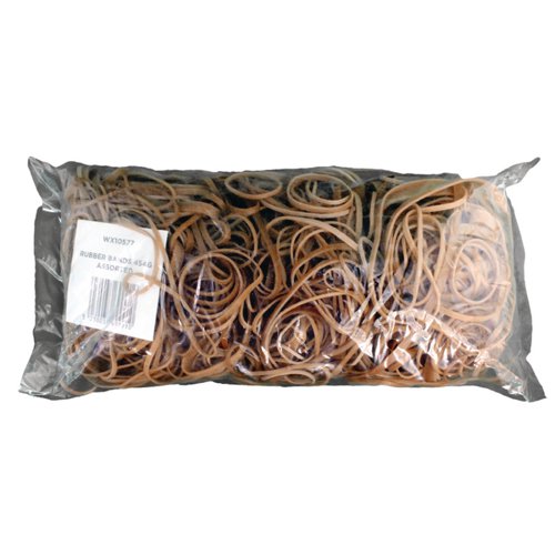 Assorted Size Rubber Bands 454g (Designed to be used over and over) 9340013