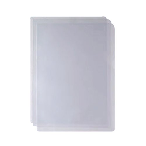 Lightweight (90 Micron) Standard Folder Plastic Cut Flush A4 Clear/Embossed [Pack 100]