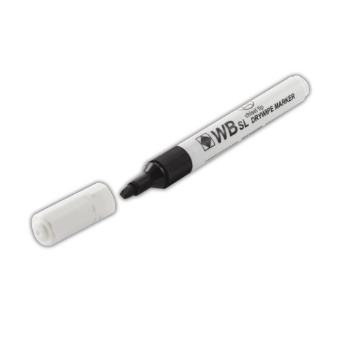 Black Whiteboard Markers Chisel Tip (Pack of 10) WX26035 Drywipe Markers WX26035