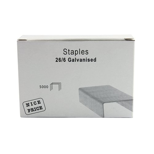 26/6mm Metal Staples (Pack of 5000) WX27001