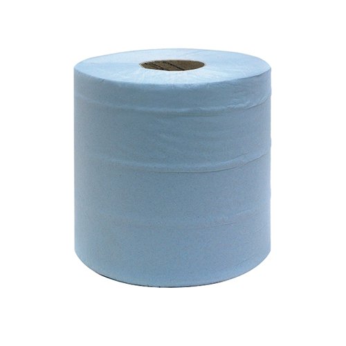 Heavy Duty Blue Centrefeed Tissue Paper Kitchen Catering Hand Towel Wipes Rolls 