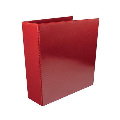 Economy Presentation Binder A4 4 D-Ring 65mm Capacity Red [Pack 10]
