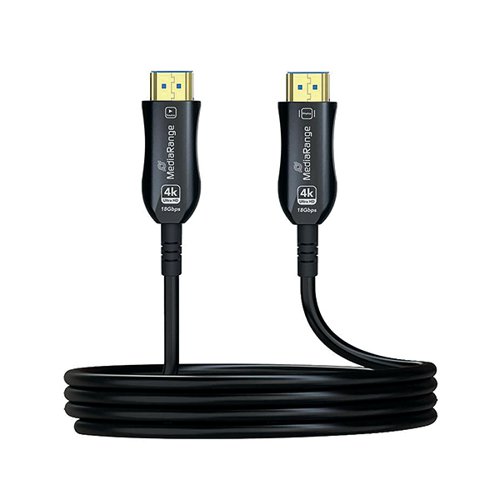 Mediarange Active Optical HDMI Ethernet Cable V2.0 18 Gbps 15M Black MRCS223