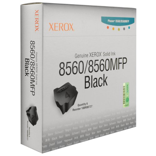 Xerox Phaser 8560/8560MFP Black Solid Ink Stick (Pack of 6) 108R00727