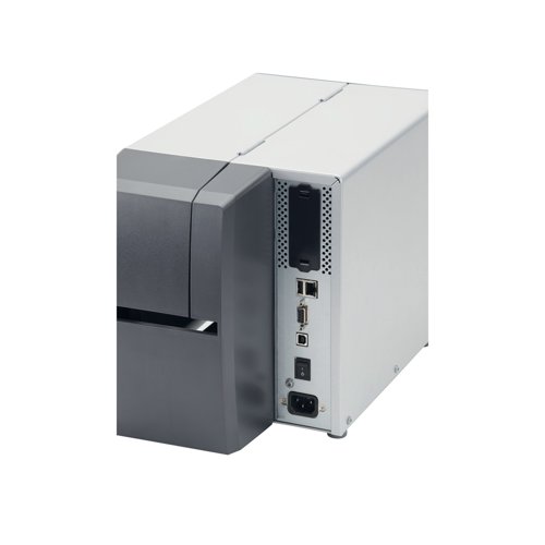 The Zebra ZT231 label direct thermal printer delivers the winning combination of the right features with the long-lasting quality you expect from Zebra. The ZT231 label printer is particularly designed for label production in warehouses, logistics and production. Built using metal for a sturdy housing. Changing the colour ribbons and label rolls is easy - simply open the cover and replace - without any bothersome threading. Ribbon capacity is approximately 450m. The view window always gives you a quick look at the material status. A high print quality for barcodes, words and graphics is guaranteed by the resolution of 203dpi. The colour touchscreen display of the ZT231 support the printers' intuitive handling, simplify voice commands, as well as control the printer properties.