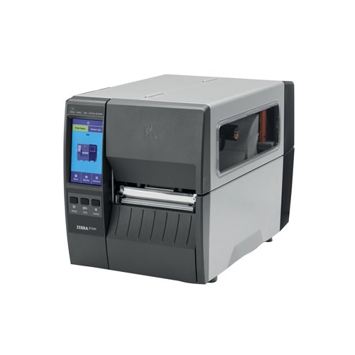 ZEB99202 | The Zebra ZT231 label direct thermal printer delivers the winning combination of the right features with the long-lasting quality you expect from Zebra. The ZT231 label printer is particularly designed for label production in warehouses, logistics and production. Built using metal for a sturdy housing. Changing the colour ribbons and label rolls is easy - simply open the cover and replace - without any bothersome threading. Ribbon capacity is approximately 450m. The view window always gives you a quick look at the material status. A high print quality for barcodes, words and graphics is guaranteed by the resolution of 203dpi. The colour touchscreen display of the ZT231 support the printers' intuitive handling, simplify voice commands, as well as control the printer properties.