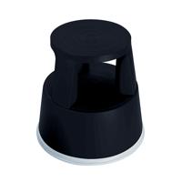 2Work Plastic Step Stool with Non-Slip Rubber Base 430mm Black T7/Black