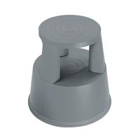2Work Plastic Step Stool with Non-Slip Rubber Base 430mm Dark Grey T7/Dark Grey 2W04998