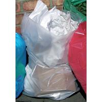 2Work Polythene Bags 90L Clear 50 per Roll 90L 40gsm (Pack of 250) 2W06255