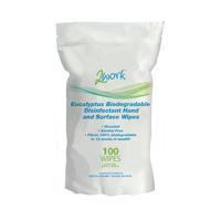 2Work Biodegradable Eucalyptus Wipes (Pack of 100) 2W09161
