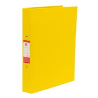 5 Star Office 2 O-Ring Binder A4 Polypropylene Yellow (Pack of 10)