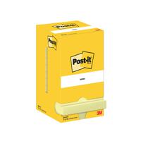 Post-it Notes 76x76mm 100 Sheets Canary Yellow (Pack of 12) 654-CY