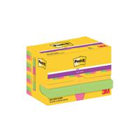 Post-it Super Sticky 47.6x47.6mm 90 Sheets Carnival (Pack of 12) 622-12SS-CARN