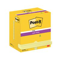 Post-it Super Sticky 76x127mm 90 Sheets Canary Yellow (Pack of 12) 655-12SSCY-EU