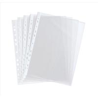 5 Star Value Punched Pocket Polypropylene Embossed Top-opening 40 Microns A4 Clear (Pack of 100)