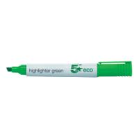 5 Star Eco Highlighter Chisel Tip 1-5mm Line Green (Pack of 10)