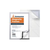 Announce Magnetic Frame A4 Silver (Pack of 2) AA01840