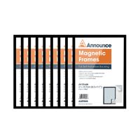 Announce Magnetic Frame A4 Black (Pack of 10) AA01848