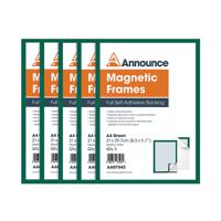 Announce Magnetic Frames A4 Green (Pack of 5) AA07543