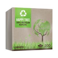 Luncheon Ultra Ply Happy Tree 8-Fold Napkins (Pack of 200) 3318RCHT
