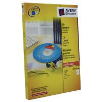 Avery CD/DVD Laser Labels 2 Labels per Sheet Classic Size (Pack of 100) L6043-100