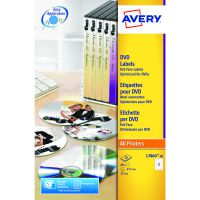 Avery Full Face Laser White DVD Label 2 Per Sheet (Pack of 40) L7860-20