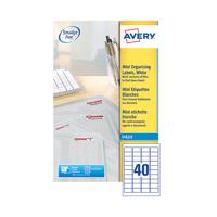 Avery Inkj Mini Label 45.7x25.4mm 40 Per Sheet (Pack of 1000) J8654-25