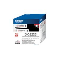 Brother Continuous Paper Labelling Roll 62mm x 15.24m Black and Red on White DK-22251