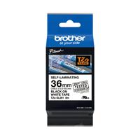 Brother P-Touch TZe Self-Laminating Tape Cassette 36mm x 8m Black on White Tape TZE-SL261