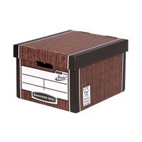 Fellowes Bankers Box Premium Presto Classic Storage Box Woodgrain (Pack of 10+2) 7250501