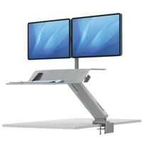 Fellowes Lotus Sit/Stand Workstation Dual Screen White 8081601