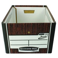Fellowes Bankers Box Premium Storage Box Woodgrain Pack of 12 Buy 2 Get FOC Iderama Binders BB810561