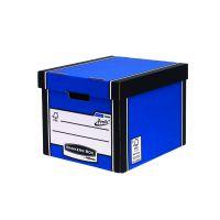 Fellowes Bankers Box Tall Storage Box Blue Pack of 12 Buy 2 Get FOC Iderama Binders BB810564