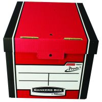 Fellowes Bankers Box Tall Storage Box Red Pack of 12 Buy 2 Get FOC Iderama Binders BB810565