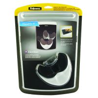 Fellowes Easyglide Gel Mouse Pad and Wrist Rest Black 9373001