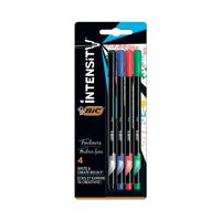 Bic Intensity Fineliner Pen Ultra Fine Tip Assorted (Pack of 4) 942082