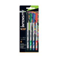 Bic Intensity Fineliner Pen Medium Tip Assorted (Pack of 4) 964824
