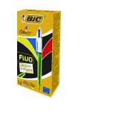 Bic 4 Colours Fluo Ballpoint Pen Pack of 12 Buy One Get One Free (2 Packs of 12) BC810742