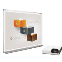 Bi-Office Bi-Bright 90in Whiteboard and Short Throw Projector Presentation Bundle BBS1991235