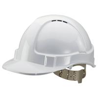 Comfort Vented Safety Helmet ABS Shell White BBVSHW