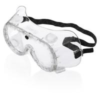 Beeswift Chemical Goggles with Elastic Strap Clear/Black