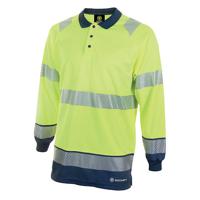 Beeswift High Visibility Two Tone Long Sleeve Polo Shirt
