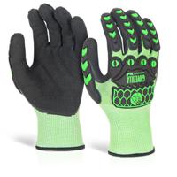 Beeswift Glovezilla Nitrile Palm Coated High Visibility Gloves 1 Pair