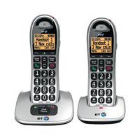 BT BT4000 Twin Big Button DECT Cordless Phone Silver/Black 069265