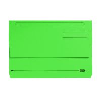 Elba Bright Manilla Foolscap Green Document Wallet 290gsm 100090268