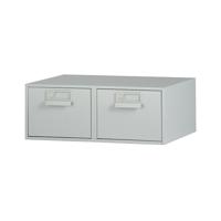 Bisley Card Index Cabinet 203x127mm Double Grey FCB25