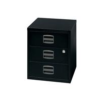 Bisley 3 Drawers Home Filing Cabinet A4 413x400x525mm Black BY33938