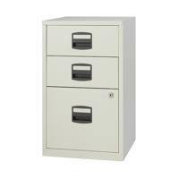 Bisley 3 Drawer Filing Cabinet A4 413x400x672mm Goose Grey PFA3-87