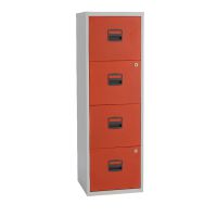 Bisley A4 Homefiler 4 Drawer Grey Red BY78730