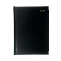 Collins Manager Diary Day Per Page Appointment Black 2024 1200V